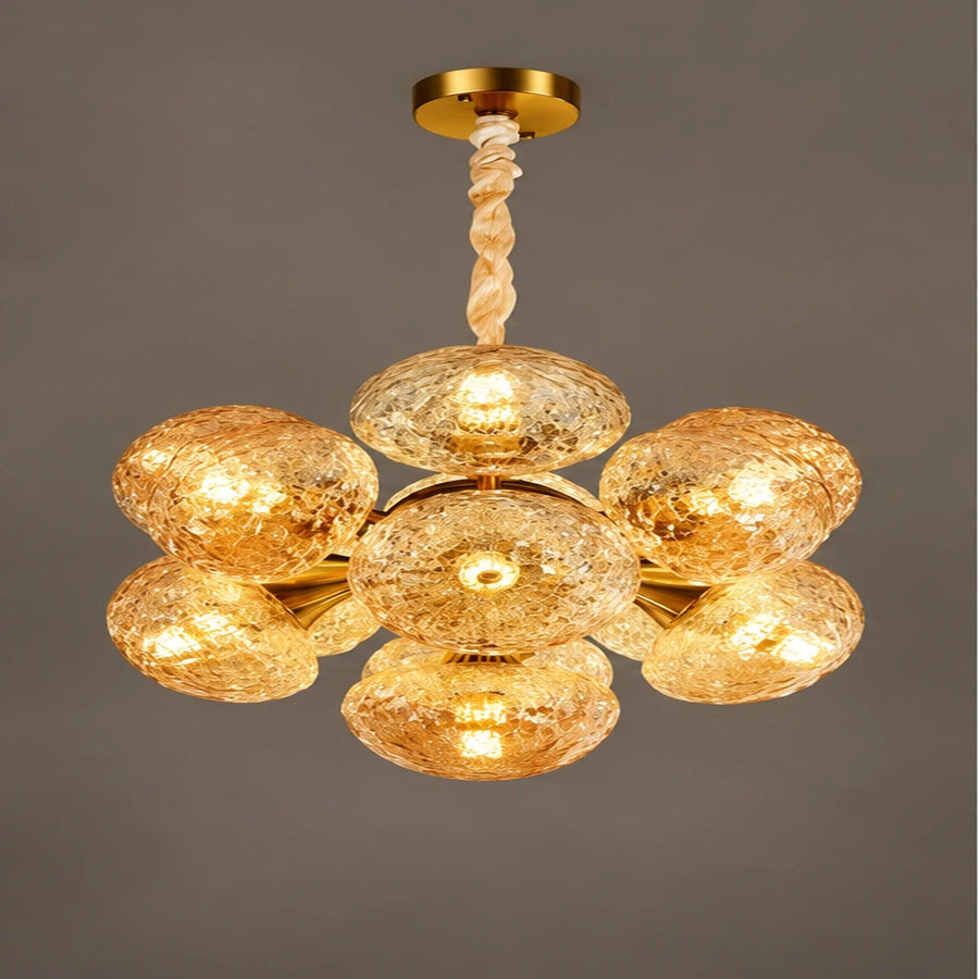 Bliss & Birch Thirteen-Globe Amber Cluster Chandelier