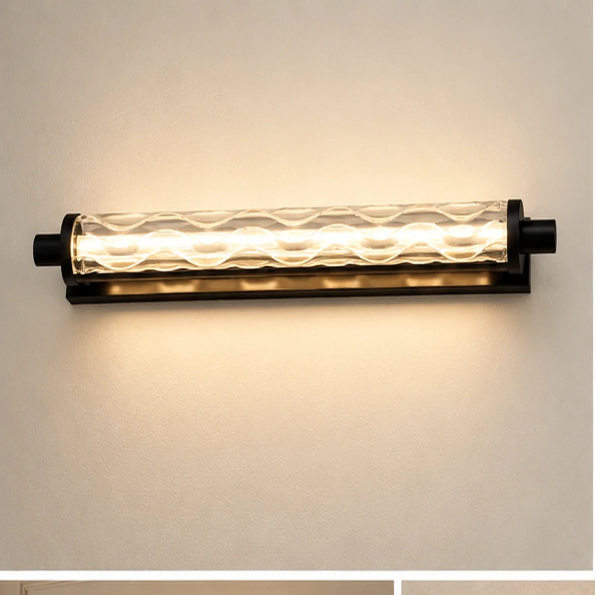 Bliss & Birch Faceted Glass Linear Mirror Light