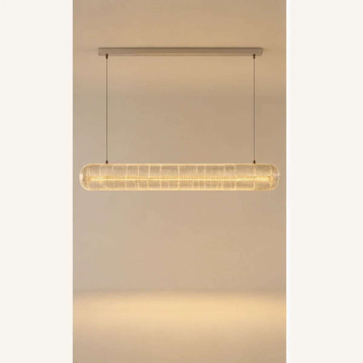 Bliss & Birch Clear Textured Acrylic Linear Pendant