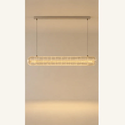 Bliss & Birch Clear Textured Acrylic Linear Pendant