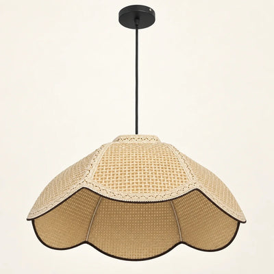 Bliss & Birch Off-White Woven Dome Pendant