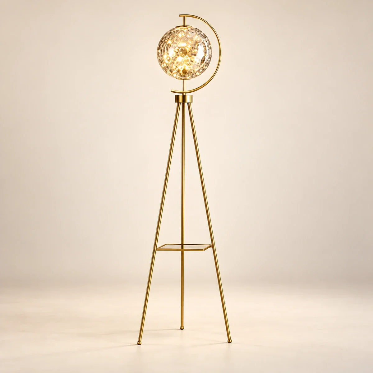 Bliss & Birch Patterned Globe Tripod Floor Lamp