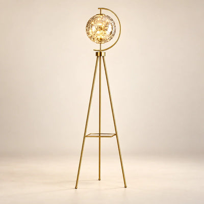 Bliss & Birch Patterned Globe Tripod Floor Lamp