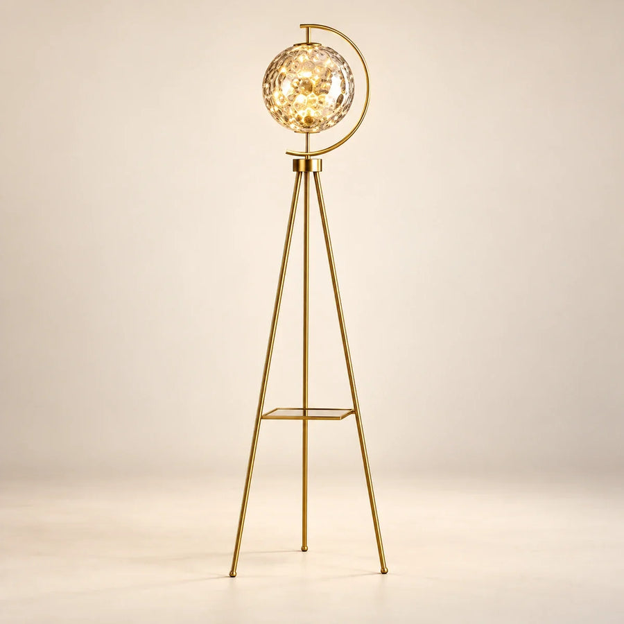 Bliss & Birch Patterned Globe Tripod Floor Lamp