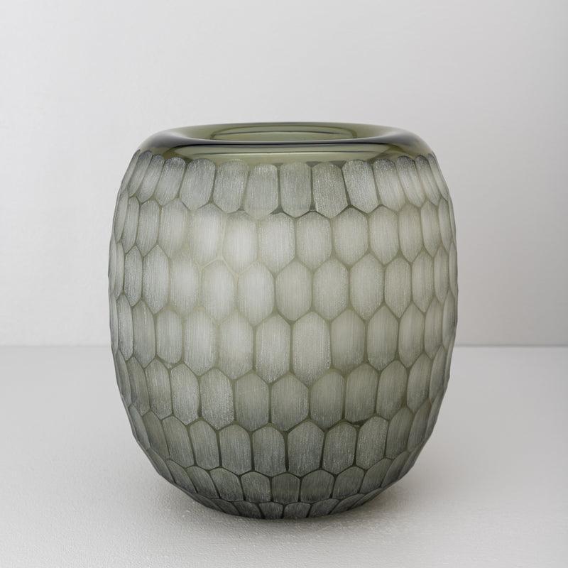 Harmony Hex Glass Vase | Decorative Table Vase | Modern Flower Vase for Living Room & Home Decor