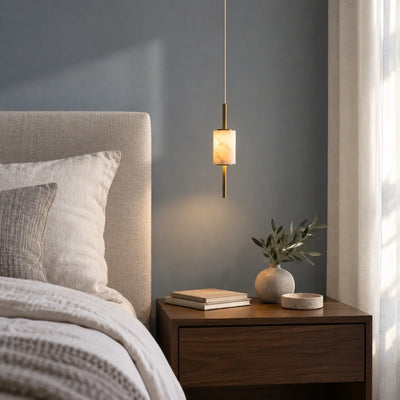 Bliss & Birch Marble Rollo Pendant Light