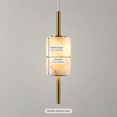 Bliss & Birch Marble Rollo Pendant Light