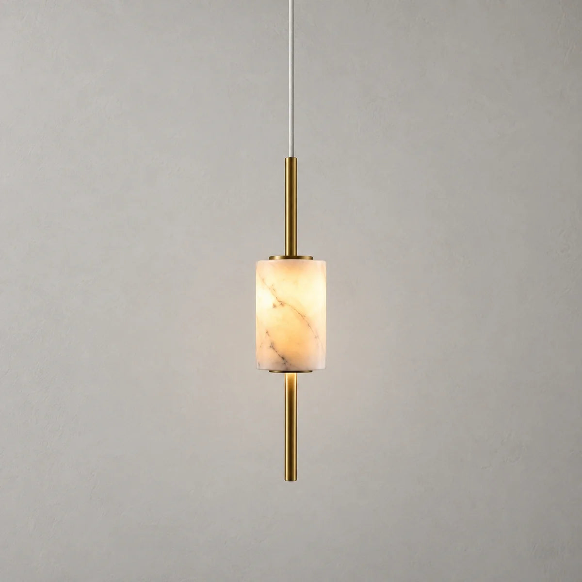 Bliss & Birch Marble Rollo Pendant Light