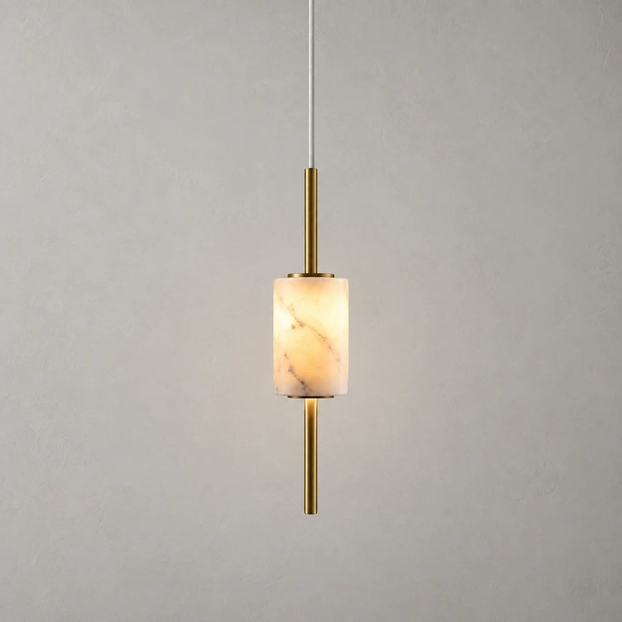 Bliss & Birch Marble Rollo Pendant Light