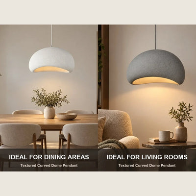 Bliss & Birch Textured Curved Dome Pendant