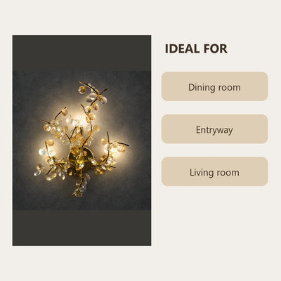 Bliss & Birch Floral Branch Wall Sculpture Light