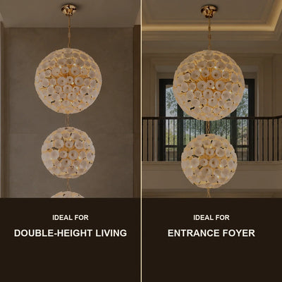 Bliss & Birch Three-Tier Ceramic Flower Chandelier