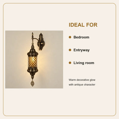 Bliss & Birch Antique Mesh Globe Wall Sconce