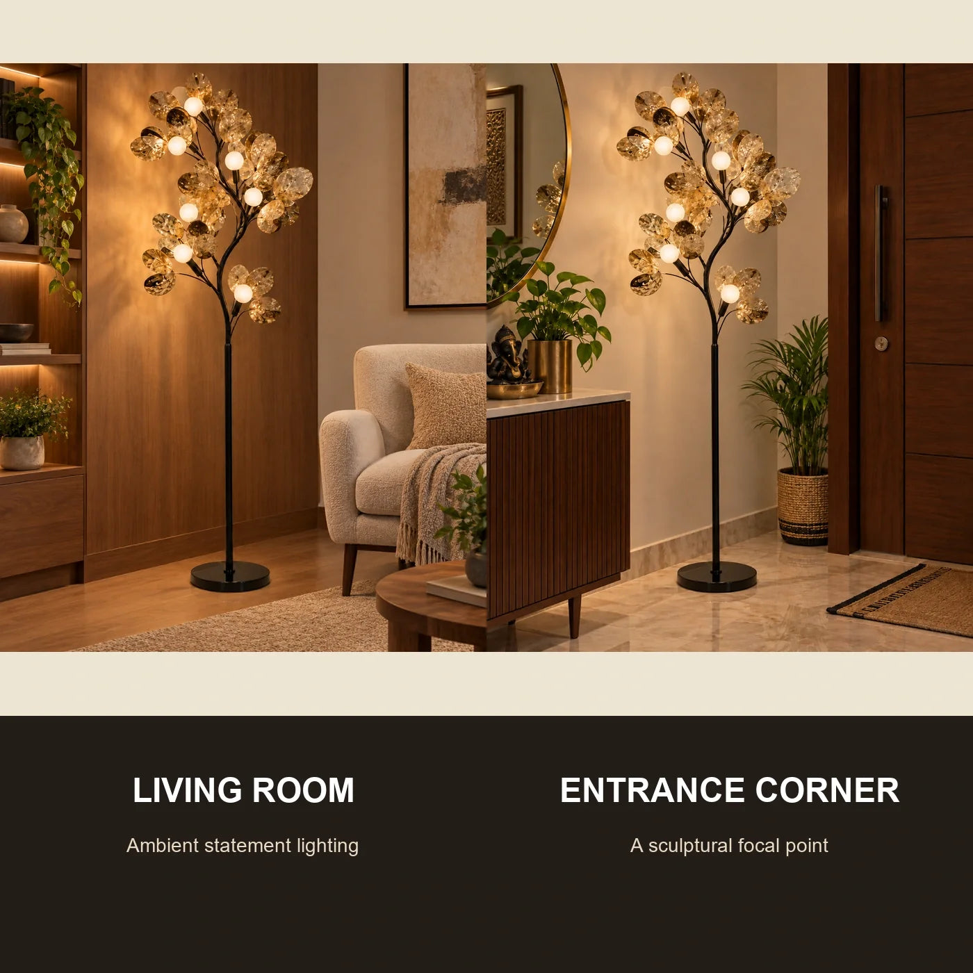 Bliss & Birch Branching Globe Decorative Floor Lamp