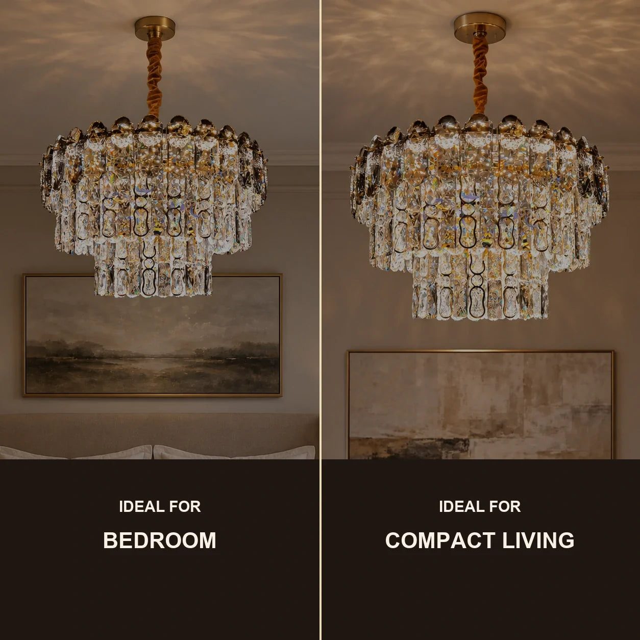 Bliss & Birch Two-Tier Crystal Drop Chandelier