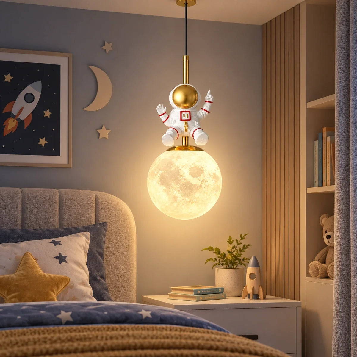 Bliss & Birch Astronaut Globe Pendant