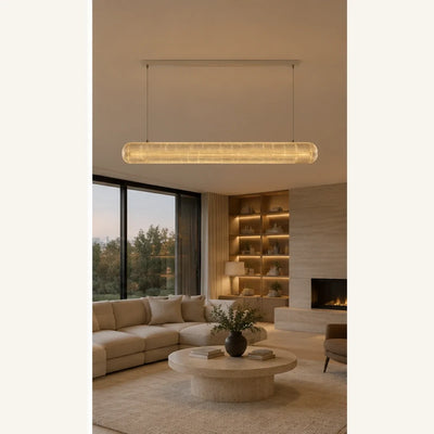 Bliss & Birch Clear Textured Acrylic Linear Pendant