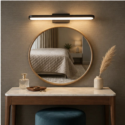 Bliss & Birch Black Rounded LED Mirror Light