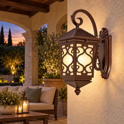Bliss & Birch Ornate Scrollwork Wall Lantern