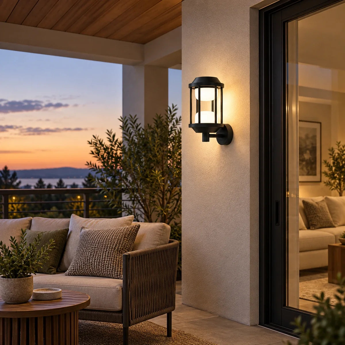 Bliss & Birch Twin Glow Cage Outdoor Wall Light