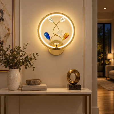 Bliss & Birch Botanical Ring Illuminated Wall Art
