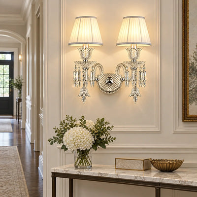 Bliss & Birch Crystal Accent Double-Shade Wall Sconce