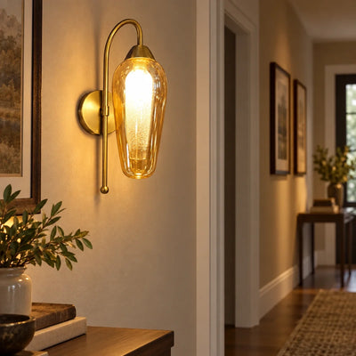Bliss & Birch Amber Capsule Glass Wall Light