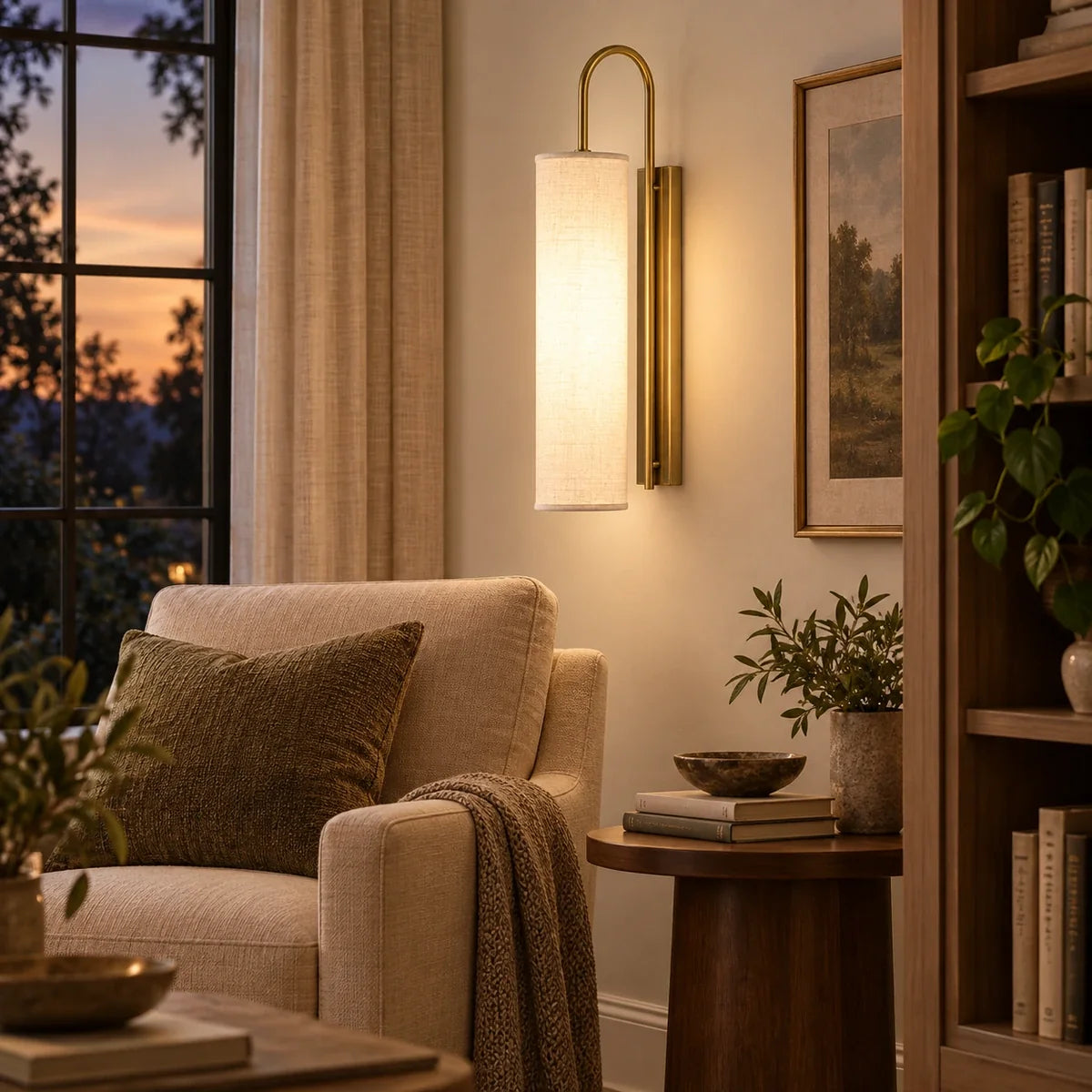 Bliss & Birch Tall Cylinder Shade Wall Sconce