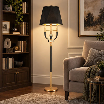 Bliss & Birch Three-Arm Shaded Floor Lamp