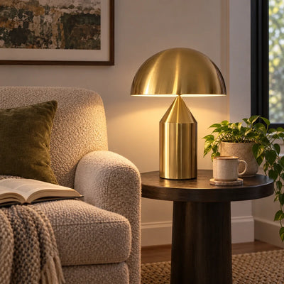 Bliss & Birch Antique-Gold Dome Table Lamp