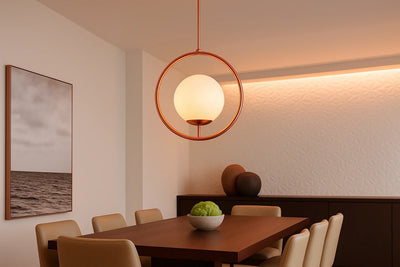 B&B Spherical Metal & Glass Hanging Light (Pack of 4)