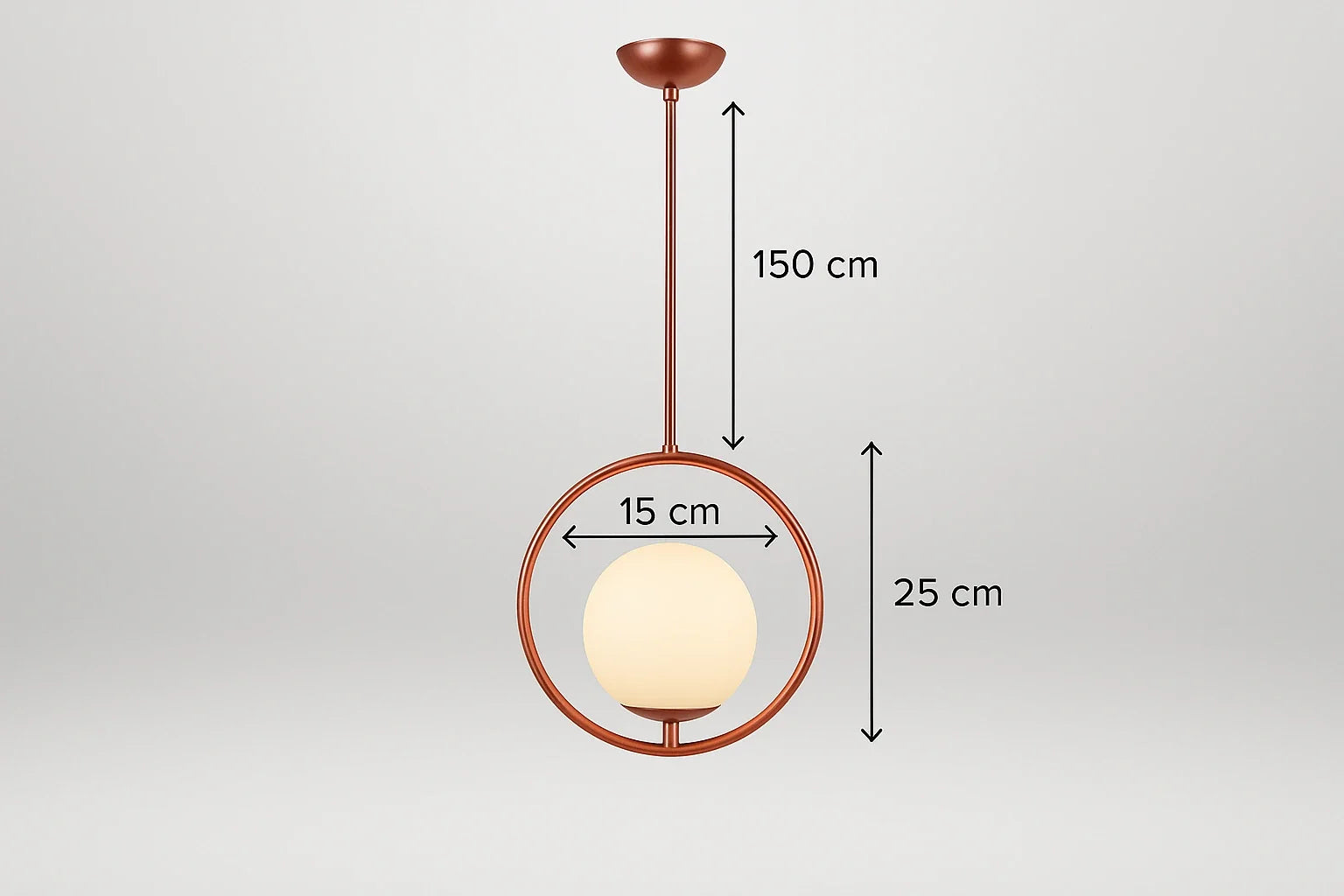 B&B Spherical Metal & Glass Hanging Light (Pack of 4)