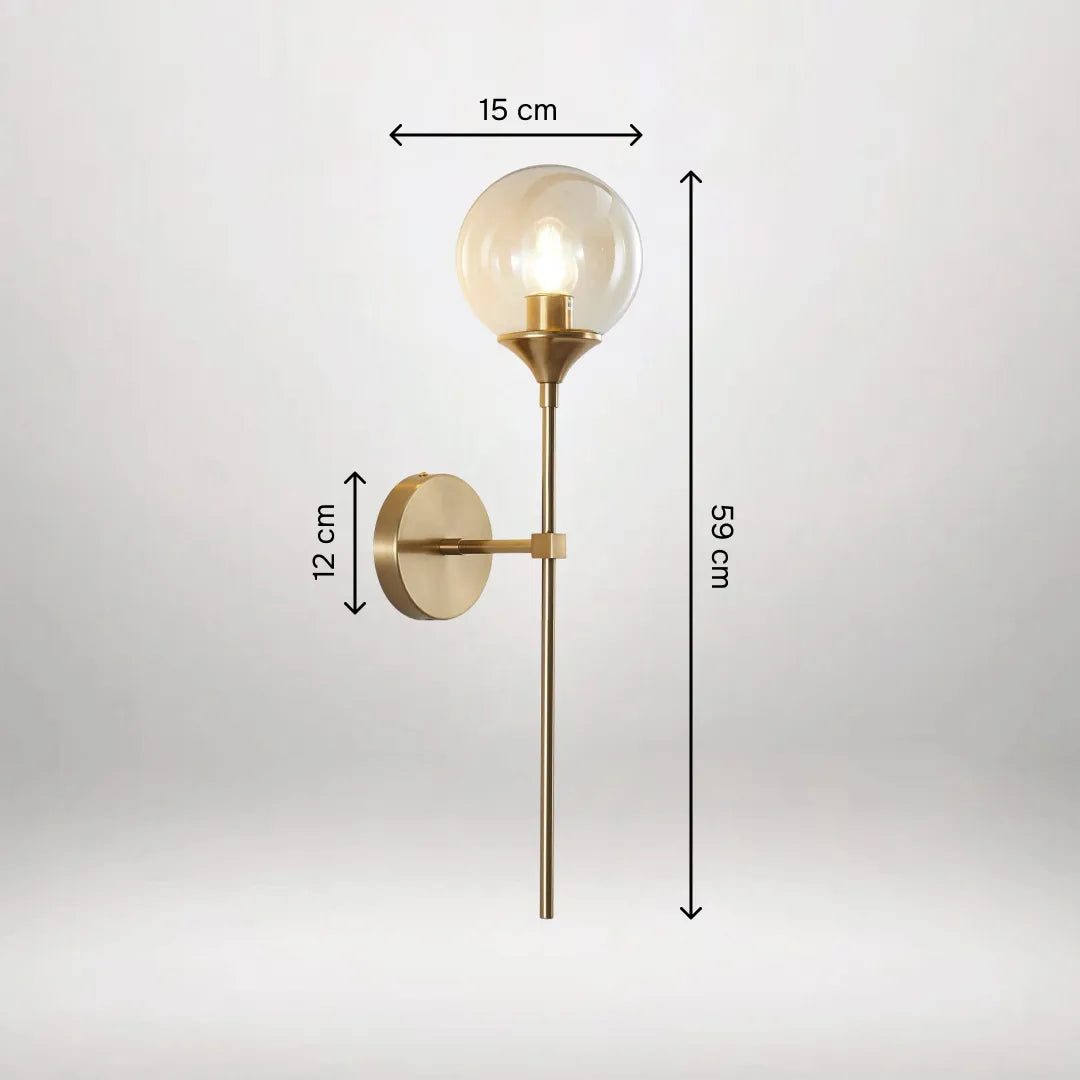 Round Ball Head Gold Sconce (Set of 2)