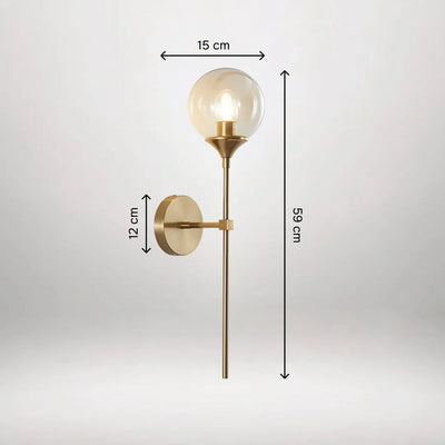 Round Ball Head Gold Sconce (Set of 2)