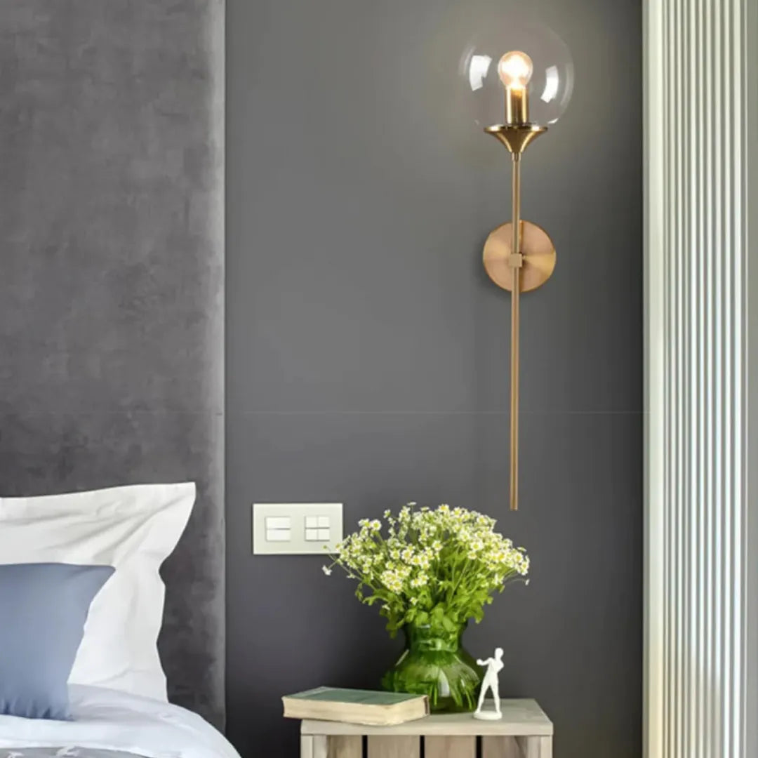 Round Ball Head Gold Sconce (Set of 2)