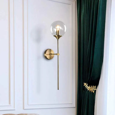 Round Ball Head Gold Sconce (Set of 2)