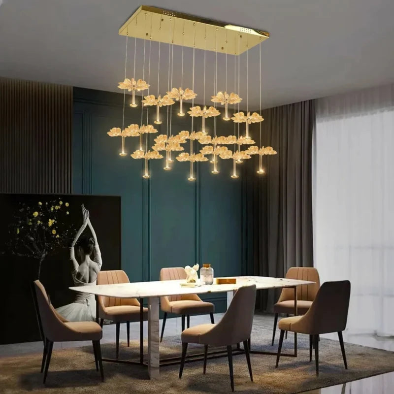 18-Light Crystal Flower Chandelier