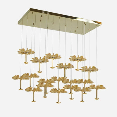 18-Light Crystal Flower Chandelier
