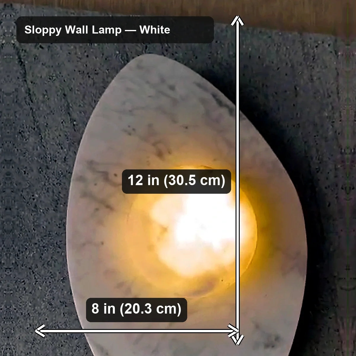 Bliss & Birch Sloppy Marble Wall Lamp