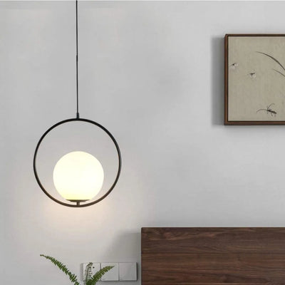 B&B Spherical Metal & Glass Hanging Light (Pack of 4)