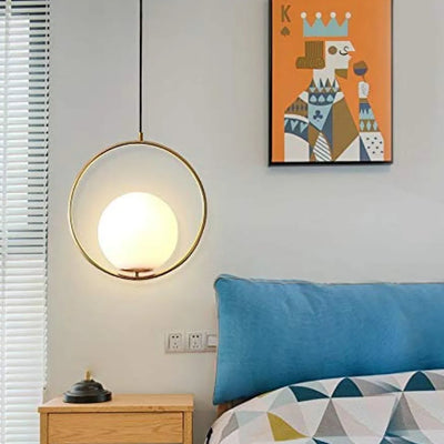 B&B Spherical Metal & Glass Hanging Light (Pack of 4)