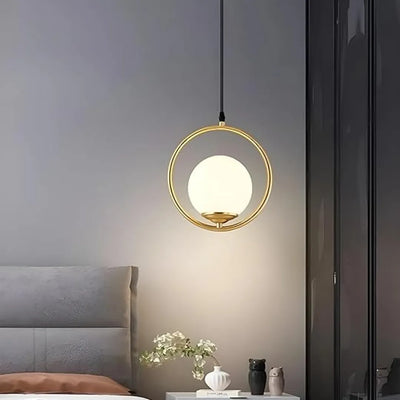 B&B Spherical Metal & Glass Hanging Light (Pack of 4)