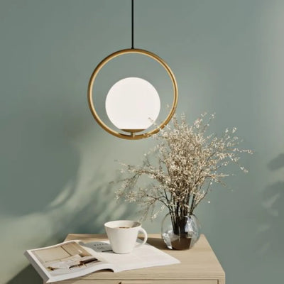 B&B Spherical Metal & Glass Hanging Light (Pack of 4)