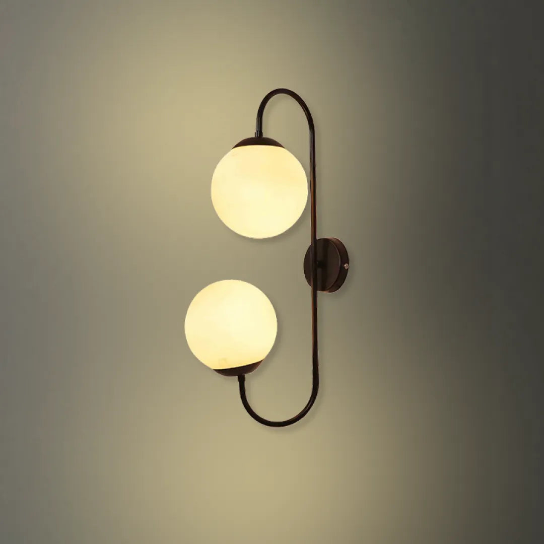 S-Curve Dual Globe Wall Sconce (Set of 4)