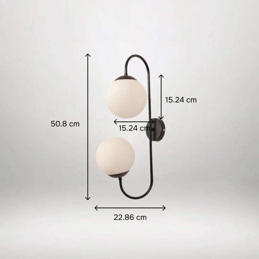S-Curve Dual Globe Wall Sconce (Set of 4)