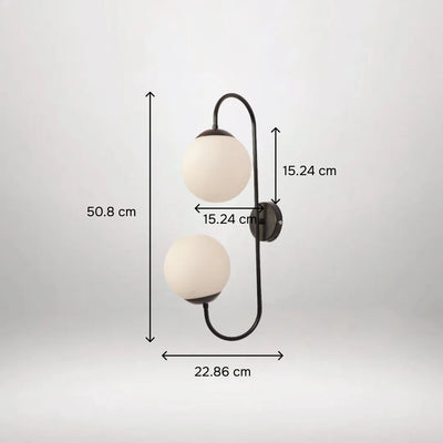 S-Curve Dual Globe Wall Sconce (Set of 4)