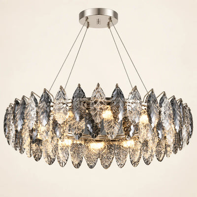 Bliss & Birch Oval Crystal Leaf Chandelier