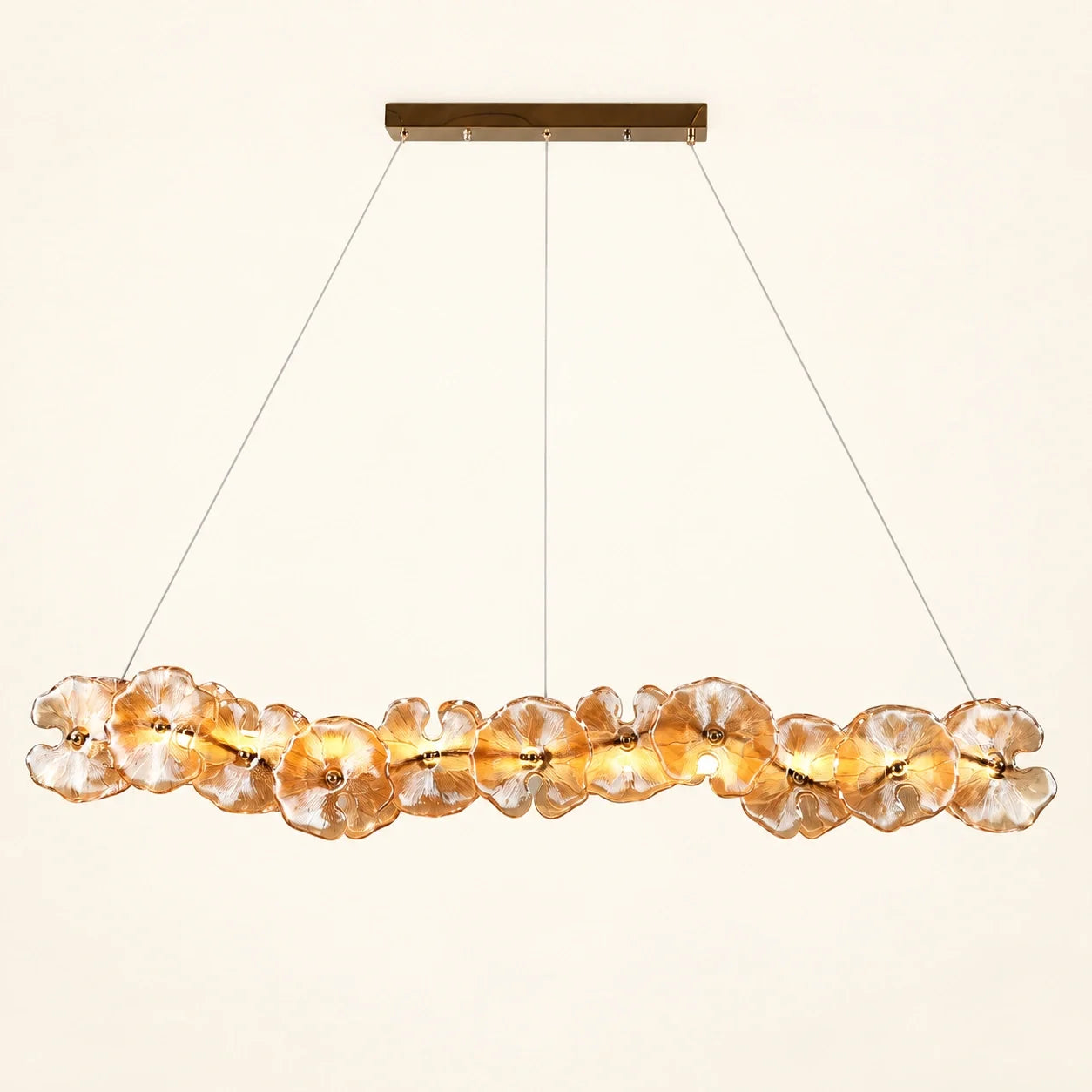 Bliss & Birch Floral Glass Linear Pendant
