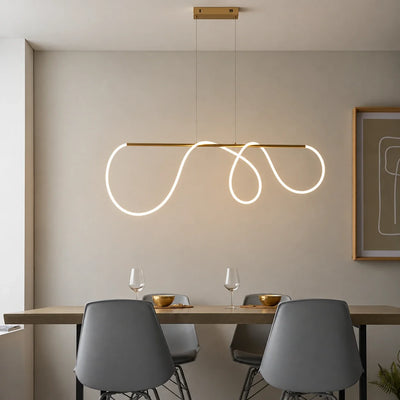 Bliss & Birch Looped Ribbon Linear Pendant