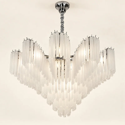 Bliss & Birch Frosted Glass Tiered Chandelier